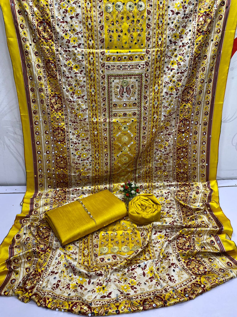 Fancy Handmade Heave Shwal 3Pc CS-4030 - Chishti Sabri Fabrics 