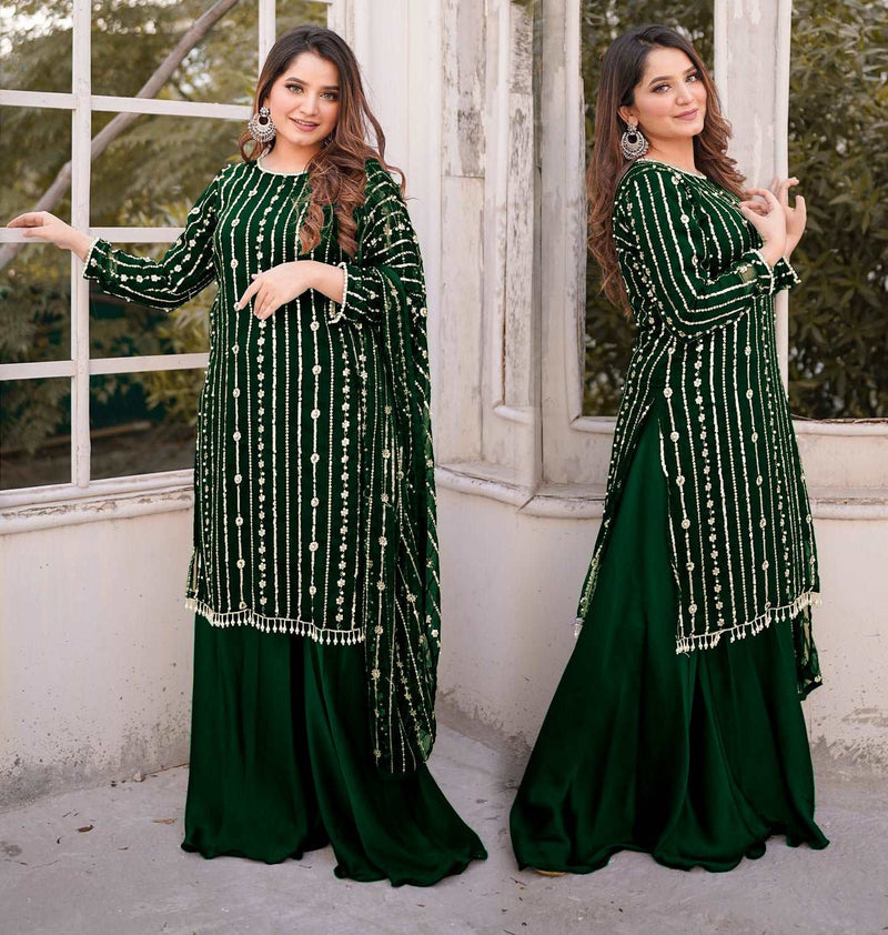 Hania Amir Pure Chiffon Perl Embroidery CS-4009